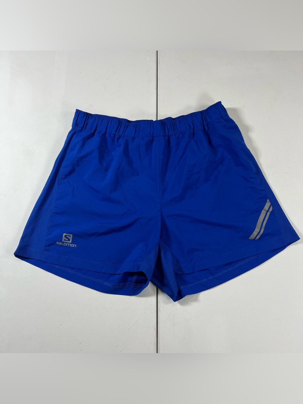 Salomon Agile Shorts ActiveDry Lined 5” Running Gym Men’s M Blue Reflective